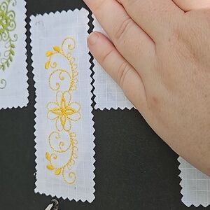 Handmade machine embroidery flower patch